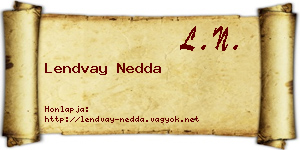 Lendvay Nedda névjegykártya